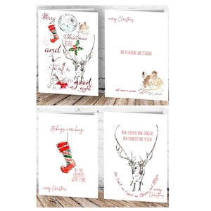 Era la noche antes de Navidad, tarjetas de Navidad