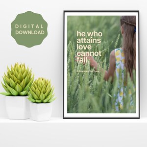 Attaining Love / Saint Macarius the Great / Digital Download / Wall Art / Home Decor / Christian Art / Faith