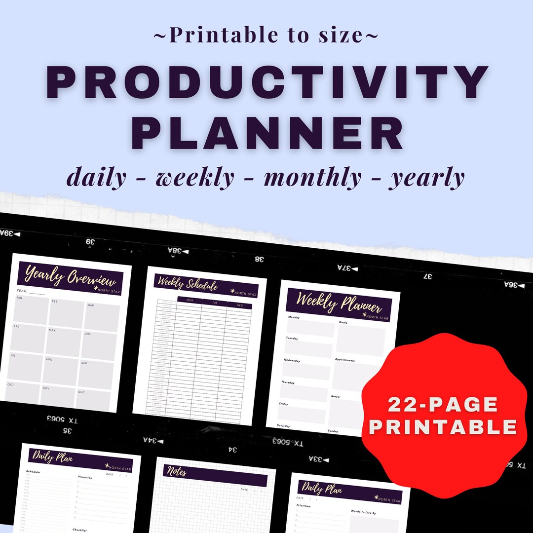 Productivity Planner Bundle - Etsy