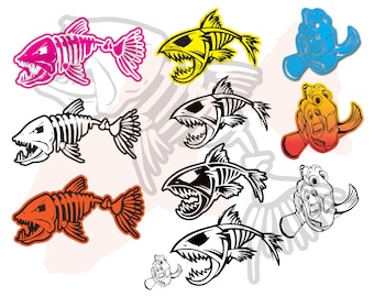 Huesos de pescado / png / svg / pdf / jpeg / cortar archivos