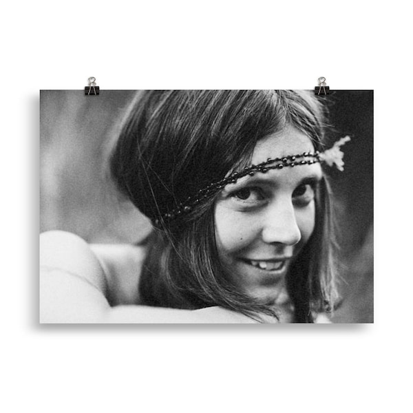 Retro-Poster Hippie-Girl, Woodstock, Nostalgie