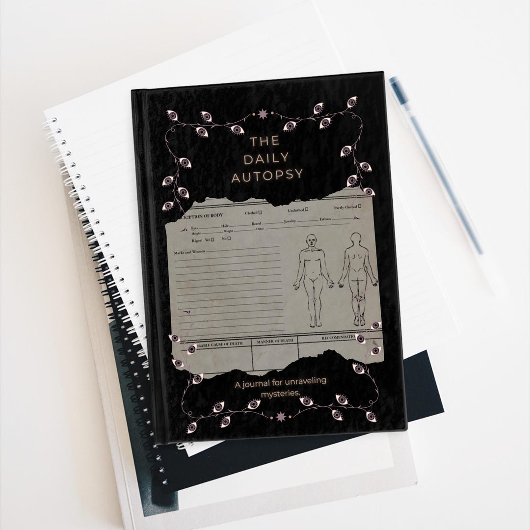 The Daily Autopsy Journal Hard Cover - Unraveling Mysteries, Gift for ...
