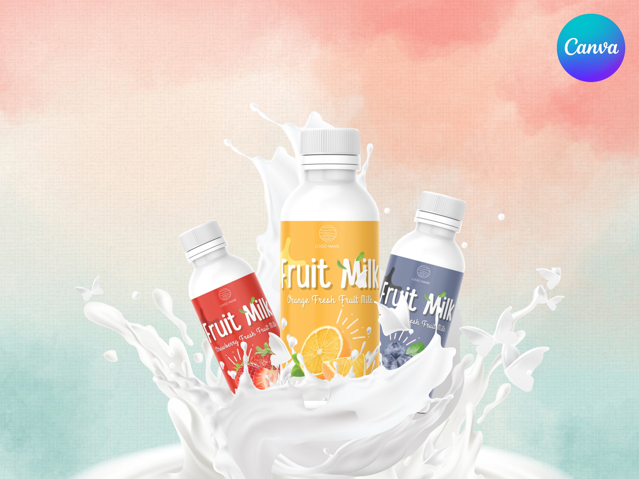 Drink Label Template, Sport Drink Label Template, Healthy Drink Label