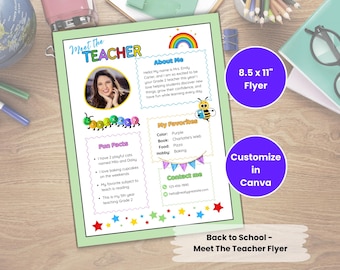 Editable Meet the Teacher Letter Template: Back to School, Canva (Digital Download)