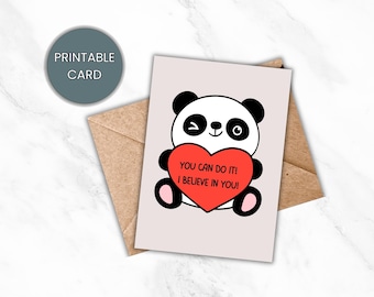 Printable Inspirational Card, Uplifting Support Message, Motivational Greeting for Kids or Adults, Instant Download