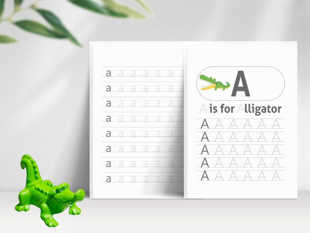 Alphabet Tracing Sheets for Kids - 52 Sheets, A to Z Upper & Lower Case ...