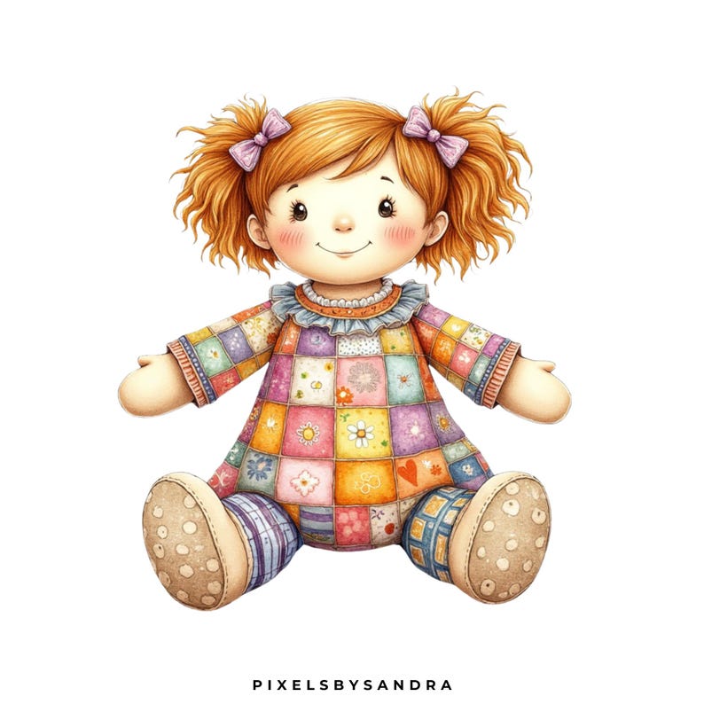 Patchwork Ragdoll Patchwork Clipart Pack, Quilted Animals & Ragdoll Pngs, Nursery Decor ...