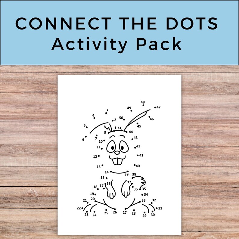 Connect the Dots Activity Pack: 24 Printable Pages, Preschool Busy Book ...
