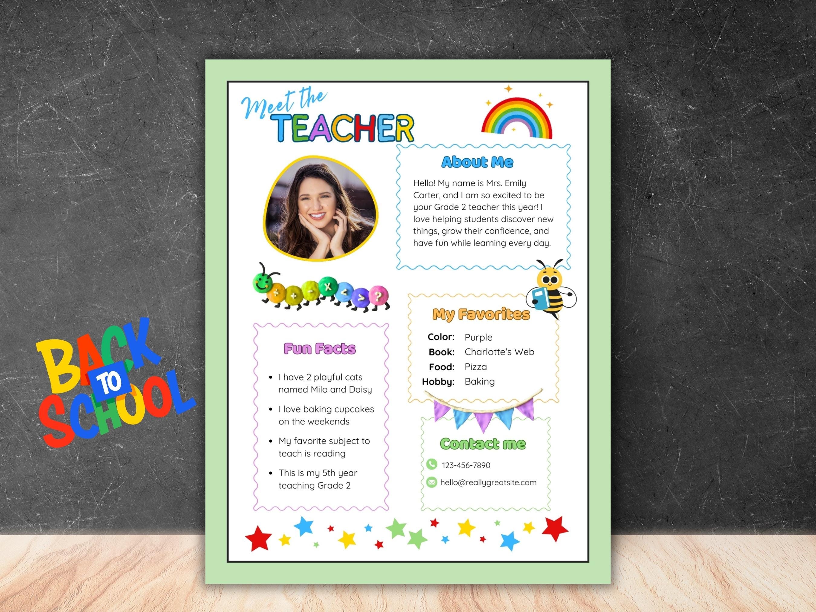 Editable Meet the Teacher Letter Template: Back to School, Canva ...