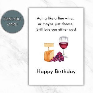 Happy Birthday Card - Printable Funny Card for Him or Her, Joke Birthday Card, Instant Download, DIY Printable, Digital Card