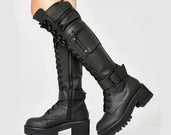 goth winter boots