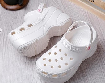designer platform crocs