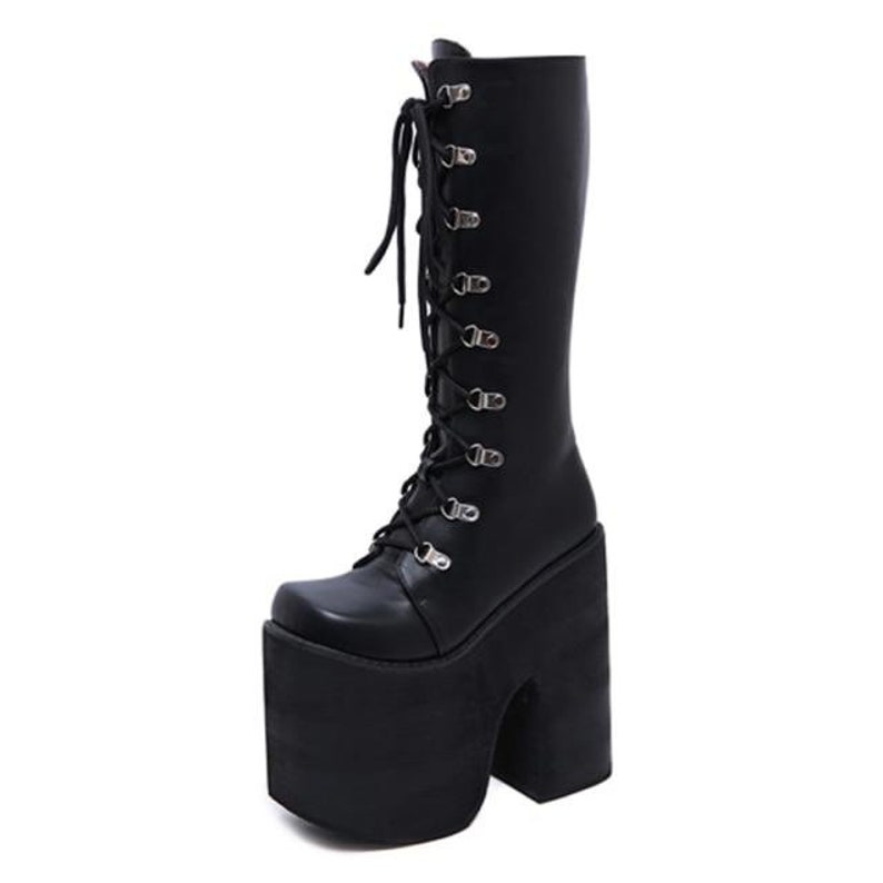 Thick Platform Extreme High Heels 17cm Motorcycles Boot - Etsy