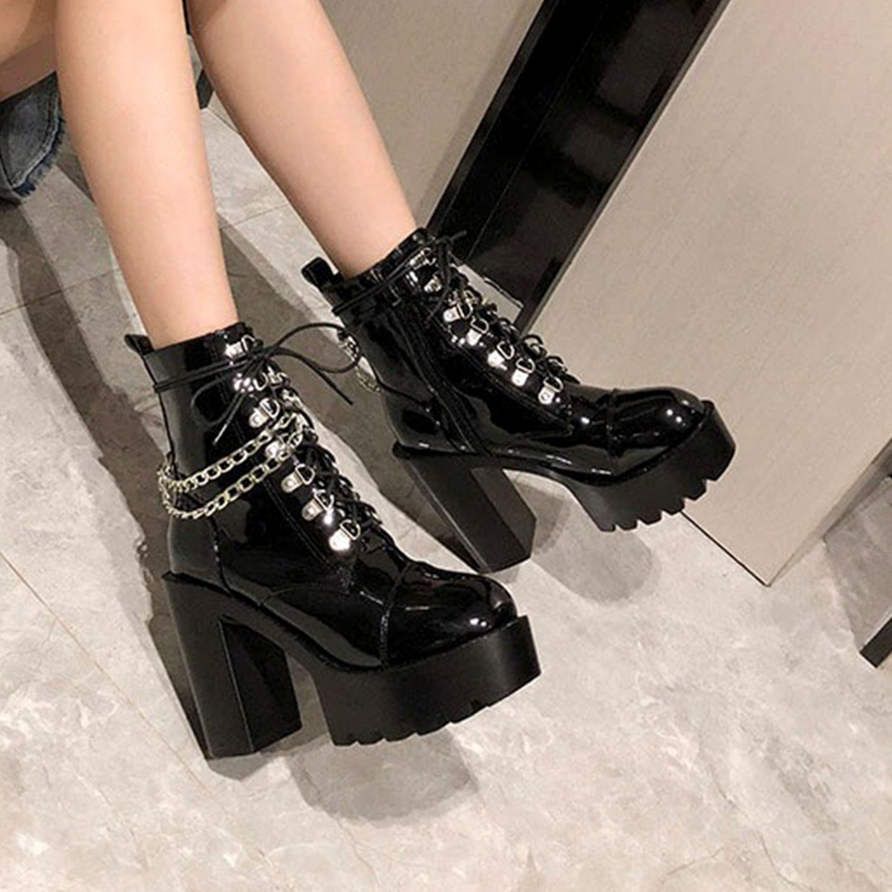 cute platform booties