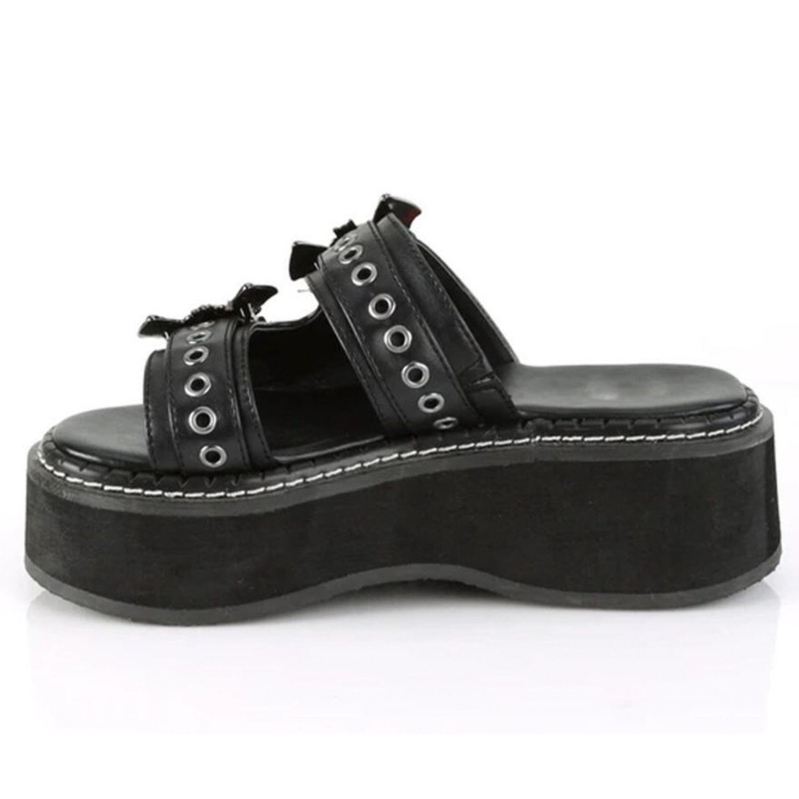 Black Gothic Slippers Platform Slippers Goth Lover Gift - Etsy