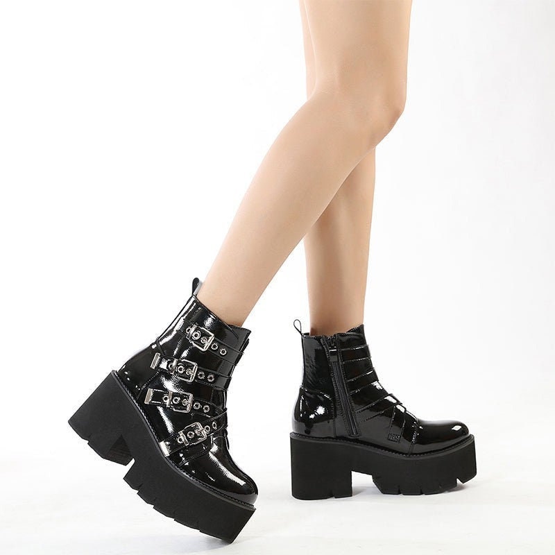 Platform Boots Black Gothic Boot Goth Platform Shoes - Etsy