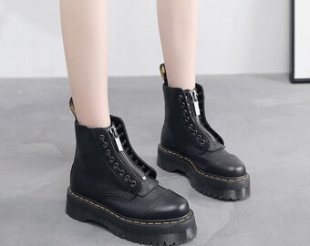 thick black boots