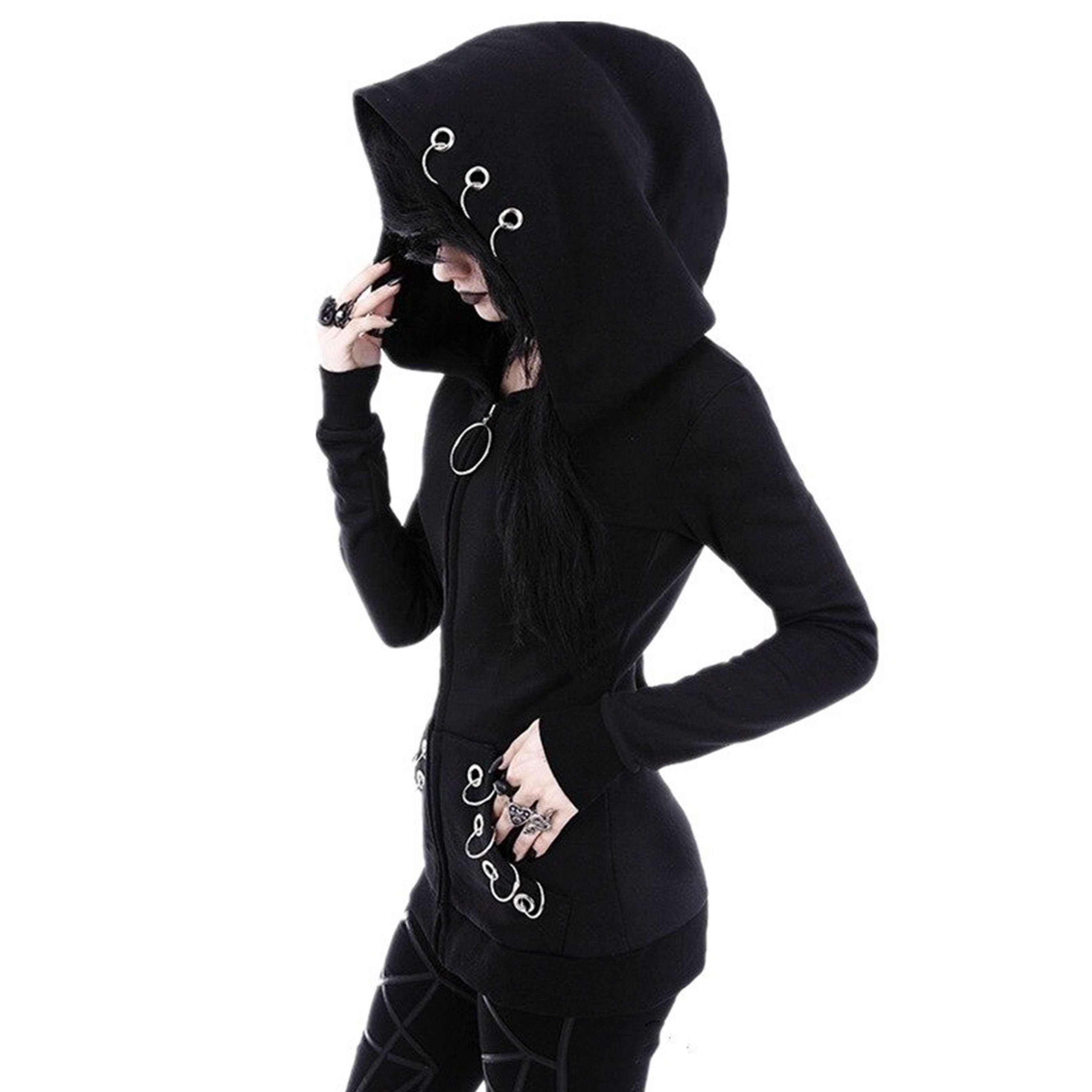 Goth Hoodie Goth Sweater Black Gothic Hoodie Witchy Hoodie Etsy