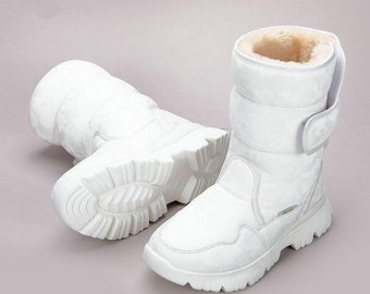 white winter boots