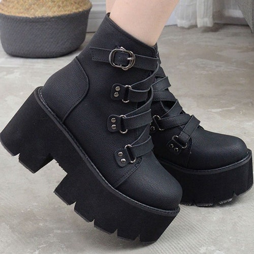 Goth Platform Shoes Platform Boots 