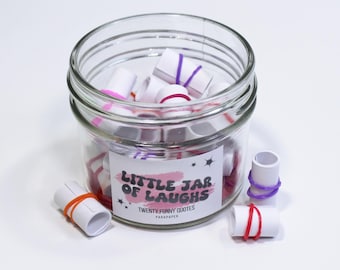 Jar of Laughs - funny gifts for dads, friends, birthday, 20 funny quotes and sayings