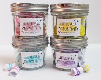 Little Jar of Positivity - 20 Positive Quotes - Self Care, Kindness, Motivational, Unique Easter Basket Stuffers