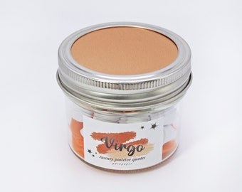 Virgo Quote Jar - zodiac quotes, bronze, astrology, birthday gifts, affirmations