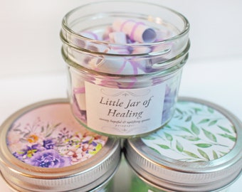 Healing Quote Jar - For Grief, Mourning, and Loss Quotes - 20 Hopeful & Inspiring Messages