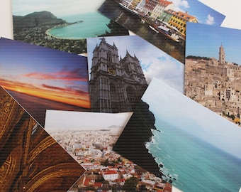 Europe Postcard Set 6"x4" - 8 Pack Travel Photography Prints & Stationery