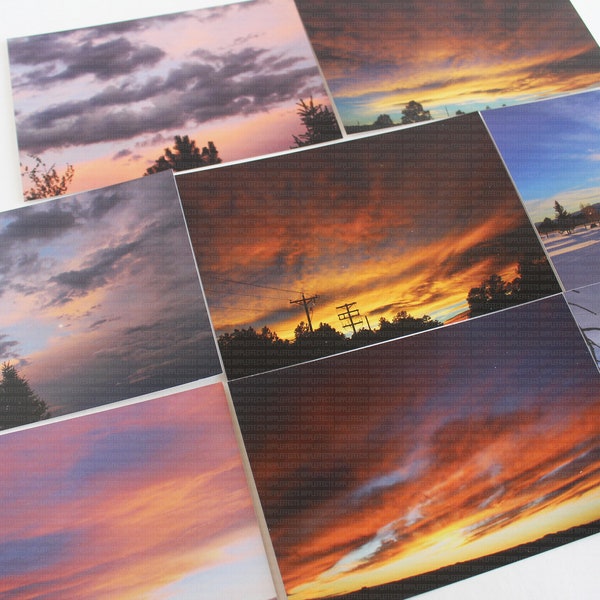 Colorado Sunset Postcard Set - 8 Pack 6"x4" | Sky | Stationery | Photography Prints