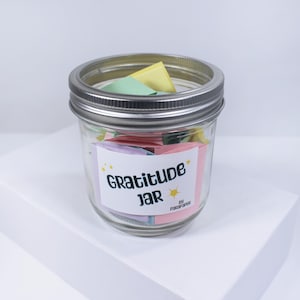 Pot de gratitude - 50 choses pour lesquelles être reconnaissant, pot de gratitude DIY, messages de gratitude, positivité, cadeau réconfortant, faveurs