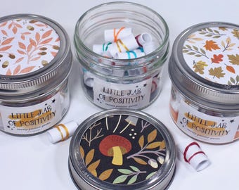 Halloween Positivity Jar - positive affirmations, unique small gifts, autumn, fall, halloween, thanksgiving
