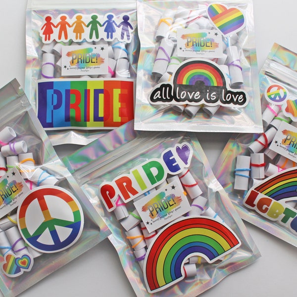 Pride Quote Bag - LGBTQ+ Party Event Favors - Spread the Rainbow, Pride Month Gifts, Say Gay