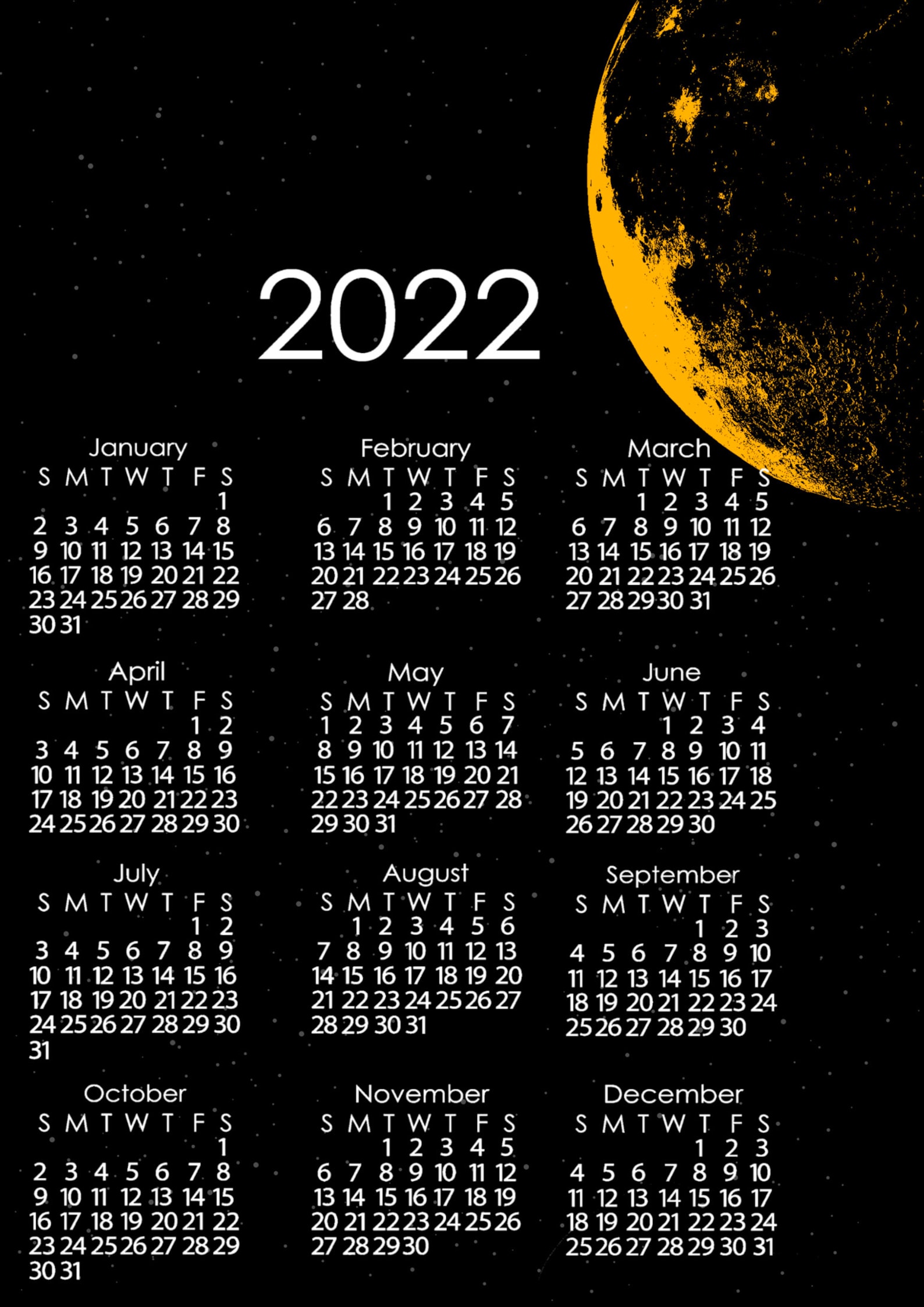 2022 Full Moon Calendar Printable Printable Calendar 2023