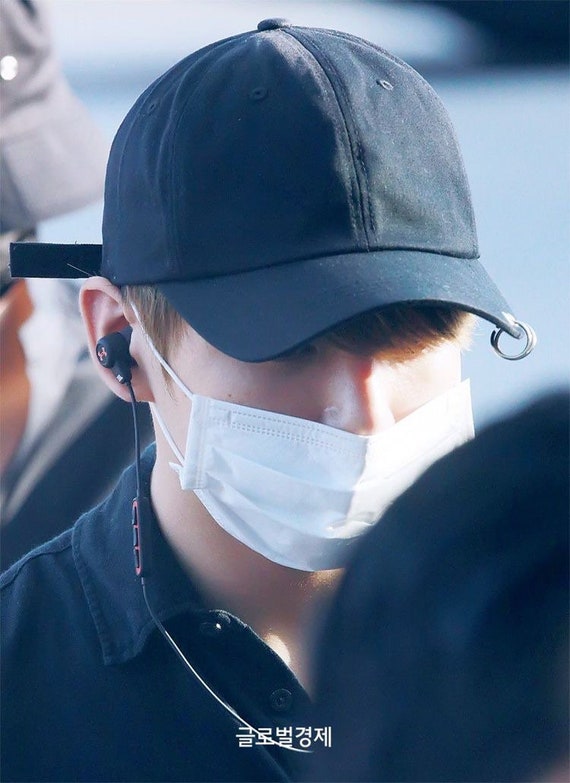 Kpop Ring Accent Baseball Cap BTS Black 