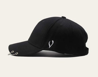 Kpop Ring Accent Baseball Cap BTS Black 