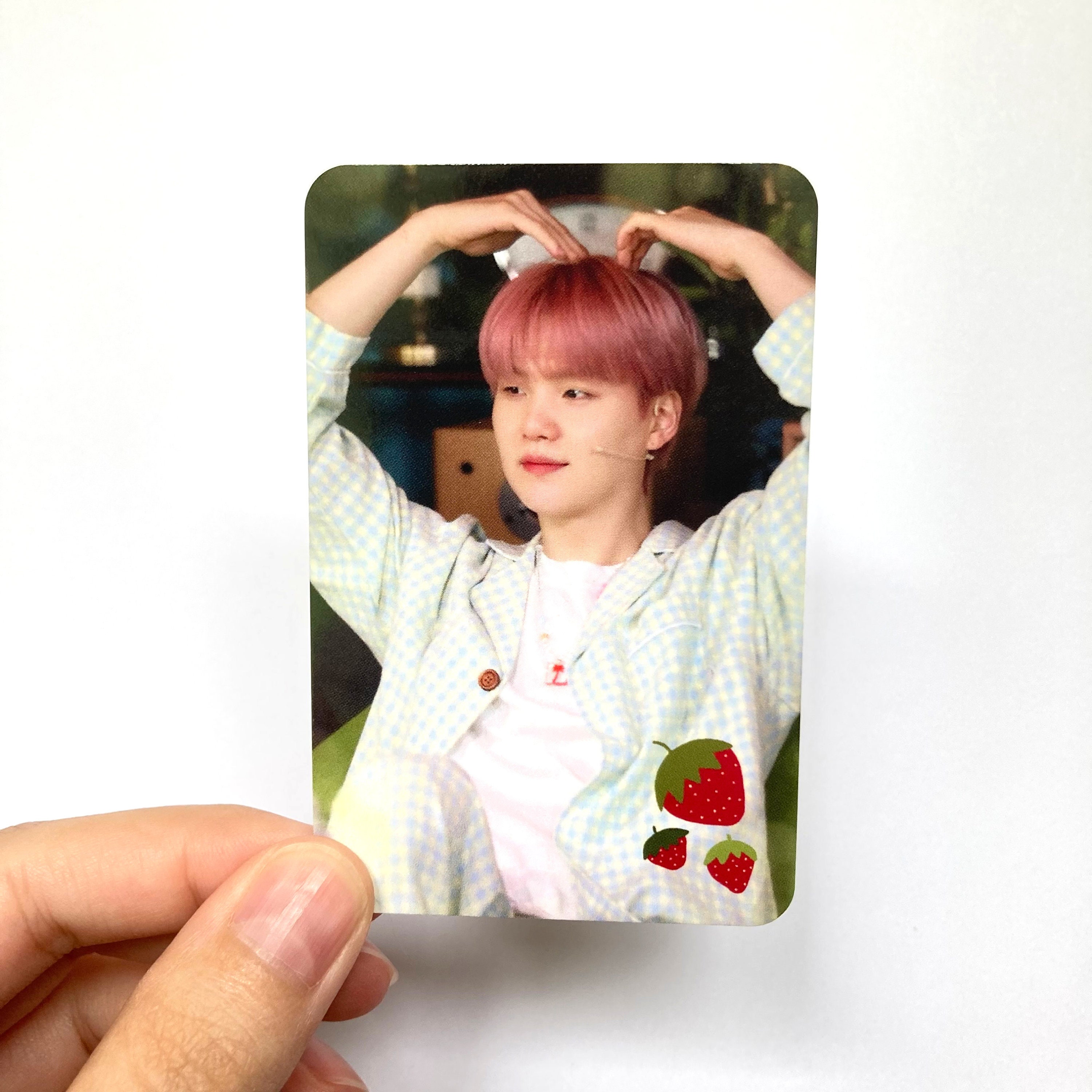 BTS Photocards Strawberry Yoongi Pink Hair Yoongi Yoongi 
