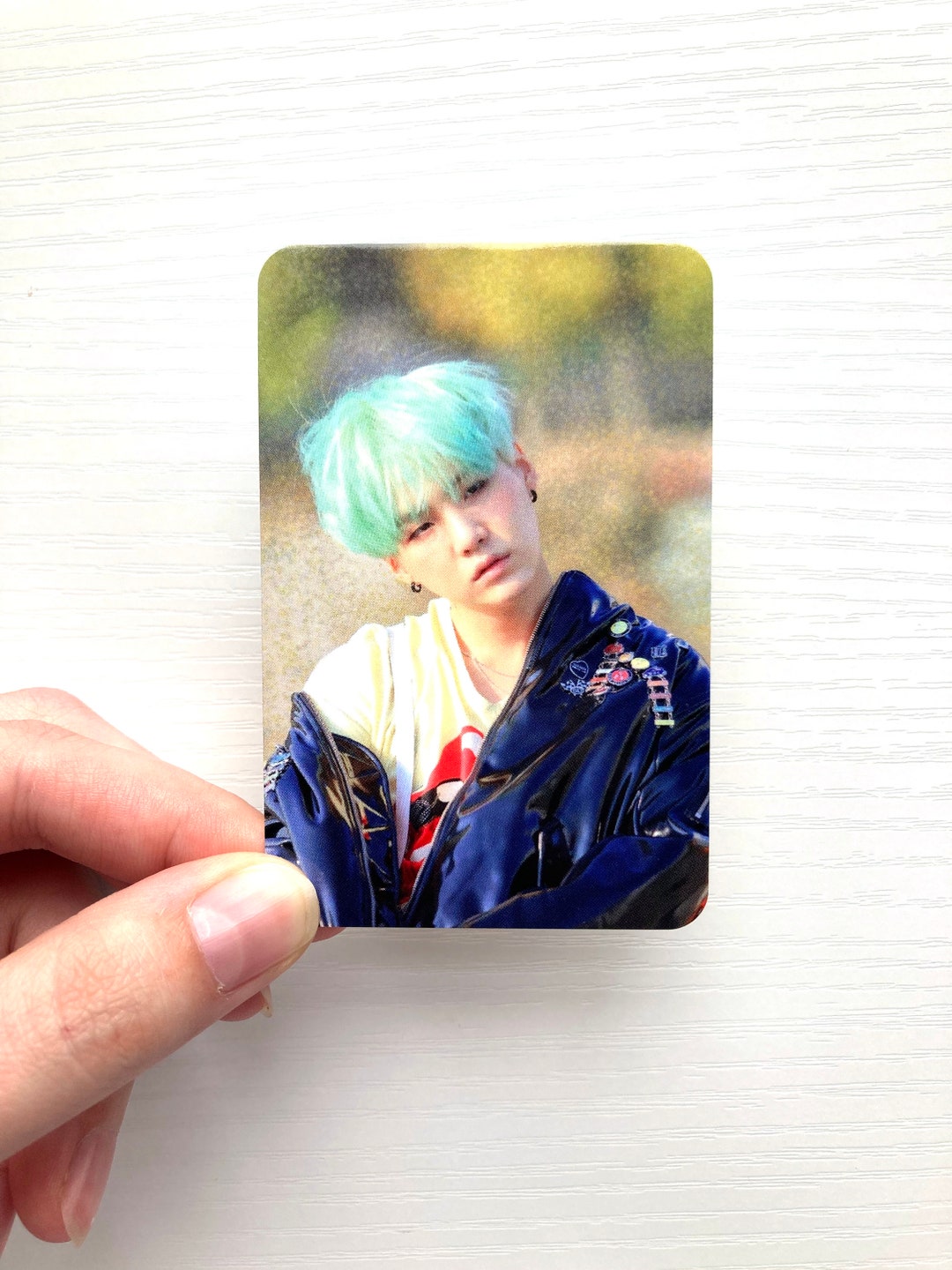 BTS Photocard Mint Hair Yoongi Yoongi Photocard 