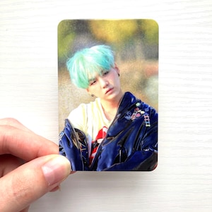BTS Photocard | Mint Hair Yoongi | Yoongi Photocard | boyfriend photocard | un official photocard | HYYH | The Most Beautiful Moment in Life