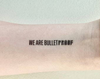 BTS Temporary Tattoo: We Are Bulletproof Kpop Concert
