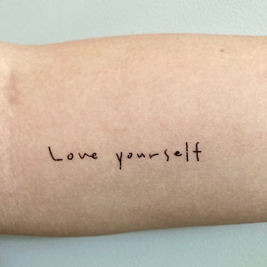 bts temporary tattoo | love yourself | bts concert tattoos | quote temporary tattoo | bts love yourself