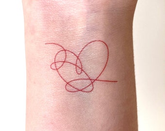tatuaje temporal de bts / love yourself: answer / tatuajes de conciertos de bts / tatuaje temporal de corazón