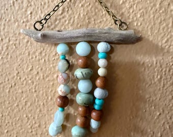 Tiny Gemstone Beaded Hanging: Amazonite