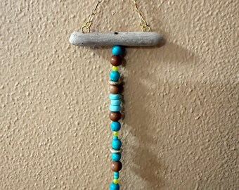 Tiny Gemstone Beaded Hanging: Turquoise