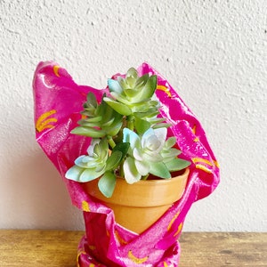 Banana Print Resin Fabric Planter- “Banana Nananas”