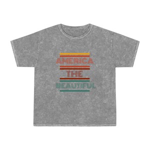 Retro America The Beautiful Tshirt, 4th Of July Retro Shirt, USA Vintage Tshirt, 4th of July Gift, America t-shirt