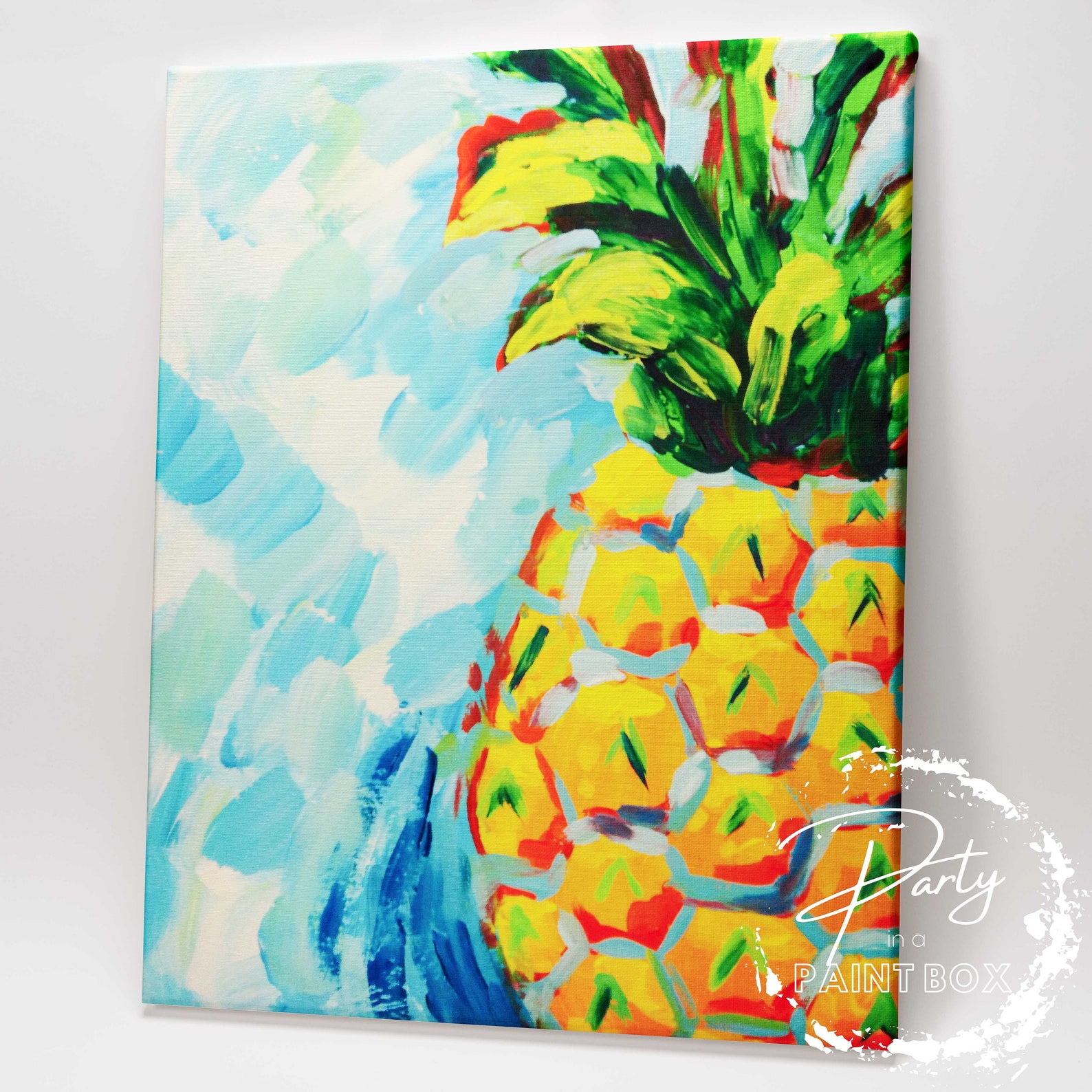 Fine-Apple Pineapple Paint Party Paint and Sip At Home | Etsy