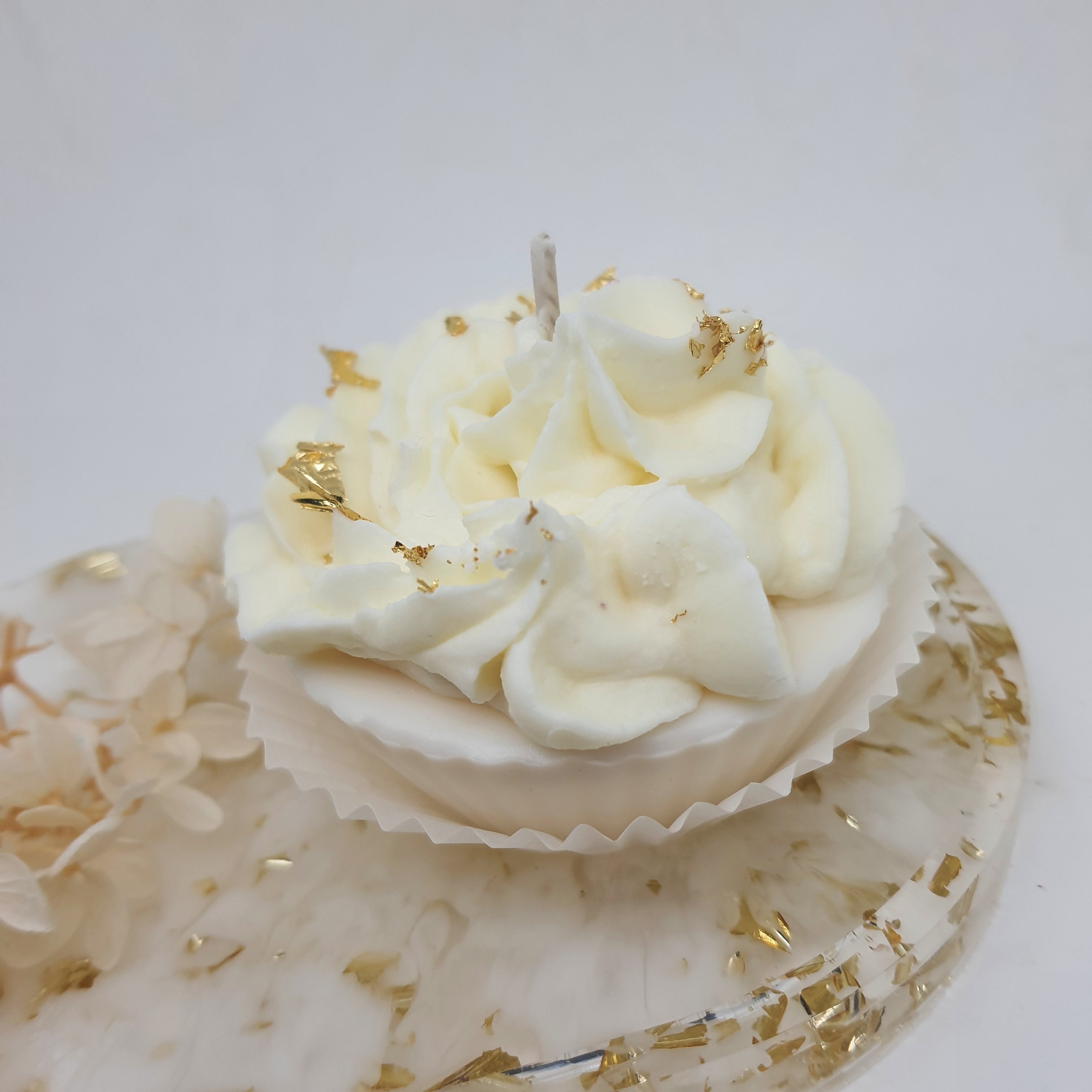 Bougie Cupcake Nougat Blanc