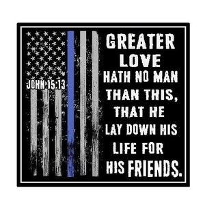 Police Officer Gifts Blue Line Life For his Friends Bible Verse Magnet