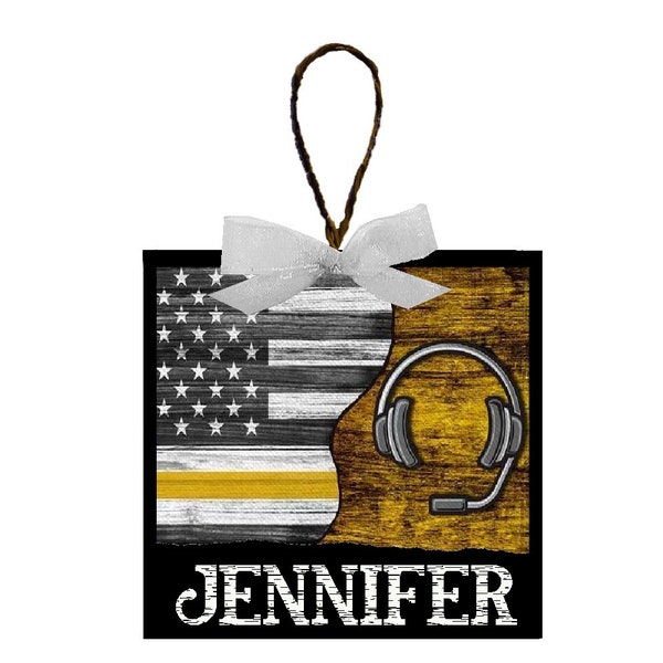 Personalized 911 Dispatcher Gifts, Police, Fire, Dispatcher Christmas Ornament With Name